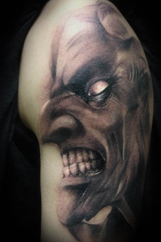 Looking for unique  Tattoos? Creepy face #126